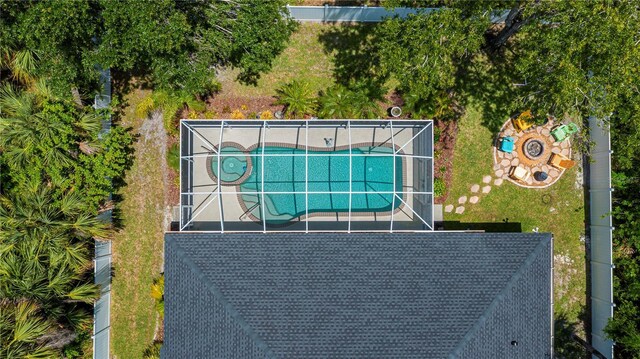 3824 Dominic St, North Port, FL 34288 - bird's eye view of a pool