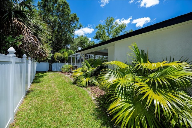 3824 Dominic St, North Port, FL 34288 - view of yard featuring a sunroom