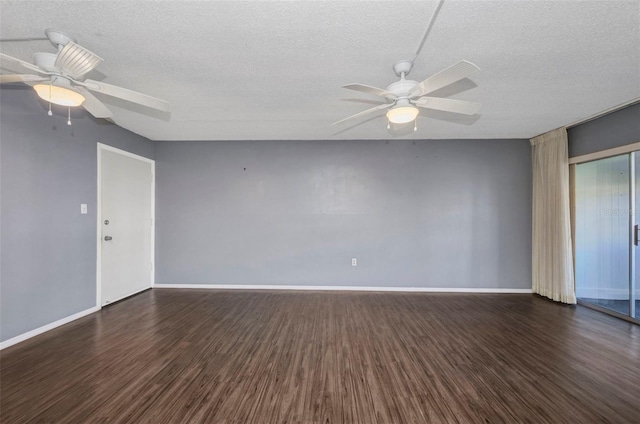 2437 Harbor Blvd Unit 114, Port Charlotte, FL 33952 - unfurnished room featuring wood finished floors, a ceiling fan, and a textured ceiling
