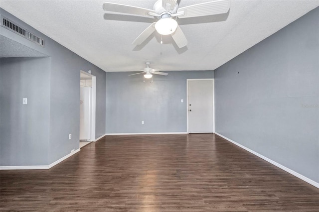 2437 Harbor Blvd Unit 114, Port Charlotte, FL 33952 - unfurnished room featuring a ceiling fan, wood finished floors, and a textured ceiling