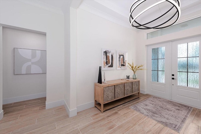 3800 Carupano Ct, Punta Gorda, FL 33950 - foyer entrance with light wood-style floors and french doors