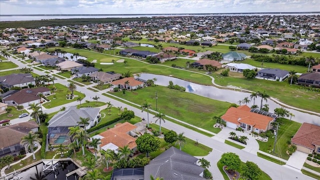 3800 Carupano Ct, Punta Gorda, FL 33950 - aerial view of property and surrounding area with nearby suburban area, a nearby body of water, and a local golf course