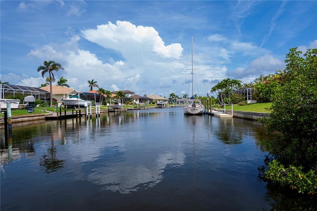 1418 Grebe Dr, Punta Gorda, FL 33950 - water view featuring nearby suburban area and a dock