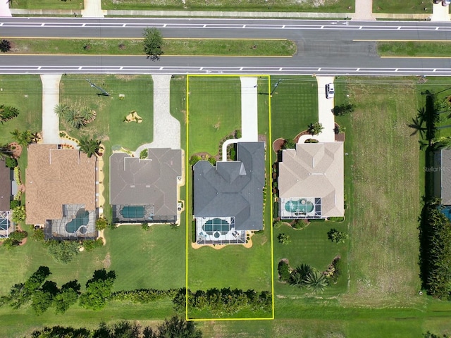 260 Rotonda Blvd E, Rotonda West, FL 33947 - aerial view of property and surrounding area featuring property parcel outlined
