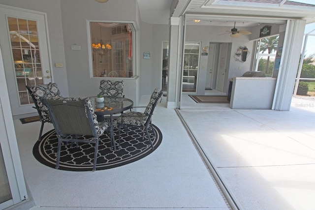 260 Rotonda Blvd E, Rotonda West, FL 33947 - view of patio / terrace with ceiling fan and outdoor dining space