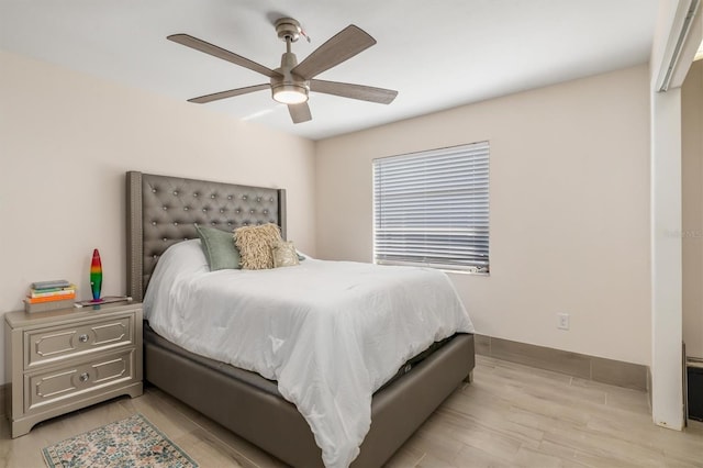123 Annapolis Ln, Rotonda West, FL 33947 - bedroom featuring light wood-type flooring and ceiling fan