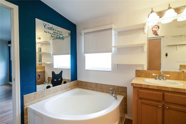 10724 SW Park Ave, Arcadia, FL 34269 - bathroom featuring a garden tub and vanity