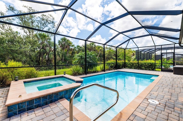 14684 Cherry Blossom Way, Punta Gorda, FL 33955 - view of pool with a patio area and a pool with connected hot tub