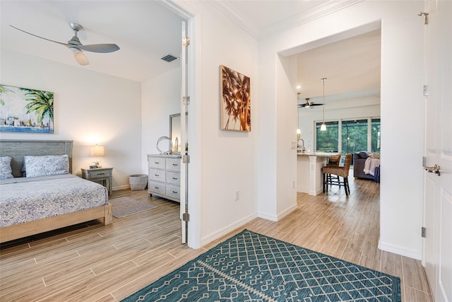 14684 Cherry Blossom Way, Punta Gorda, FL 33955 - bedroom featuring wood finished floors and crown molding