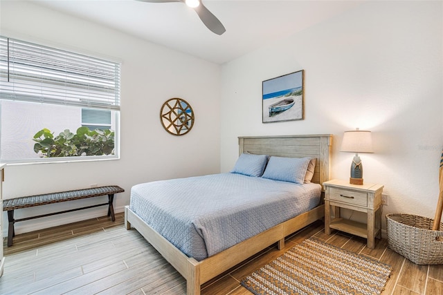 14684 Cherry Blossom Way, Punta Gorda, FL 33955 - bedroom with wood finished floors and a ceiling fan