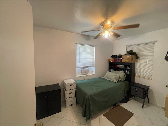 2336 Picnic St, Port Charlotte, FL 33952 - bedroom featuring cooling unit, light tile patterned floors, and a ceiling fan