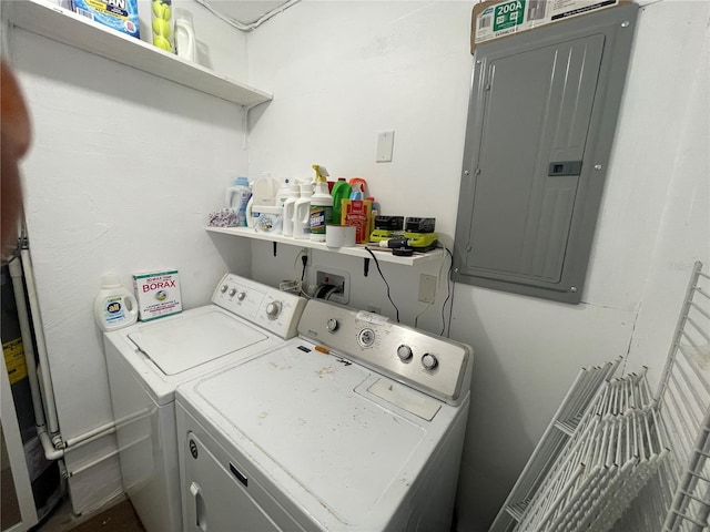 2336 Picnic St, Port Charlotte, FL 33952 - laundry area featuring electric panel and washer and dryer