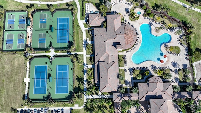 12425 Ghiberti Cir Unit 101, Venice, FL 34293 - aerial view of a pool