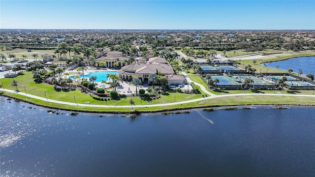12425 Ghiberti Cir Unit 101, Venice, FL 34293 - aerial perspective of suburban area with a nearby body of water and a pool