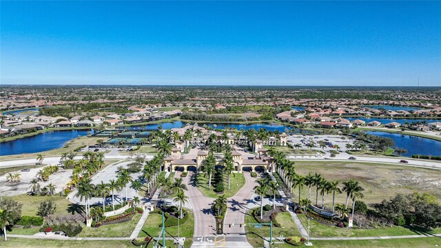 12425 Ghiberti Cir Unit 101, Venice, FL 34293 - aerial overview of property's location featuring nearby suburban area and a large body of water