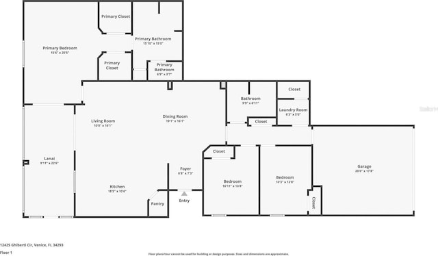 12425 Ghiberti Cir Unit 101, Venice, FL 34293 - view of floor plan / room layout