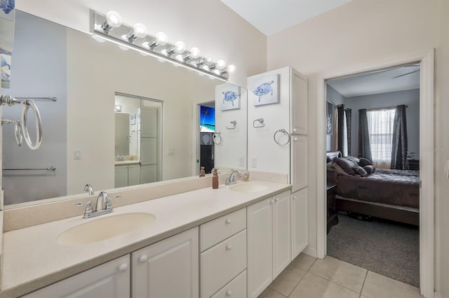 3116 SW 16th Pl, Cape Coral, FL 33914 - full bath with ensuite bathroom, tile patterned flooring, and double vanity