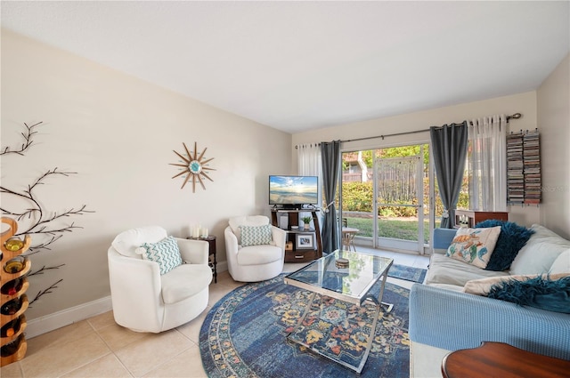 311 Garvin St Unit 301B, Punta Gorda, FL 33950 - living area with light tile patterned floors and baseboards