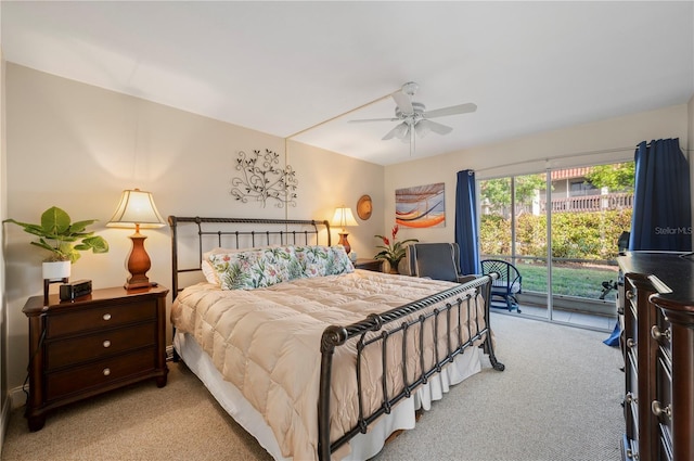 311 Garvin St Unit 301B, Punta Gorda, FL 33950 - carpeted bedroom with access to outside and ceiling fan
