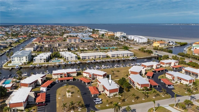 311 Garvin St Unit 301B, Punta Gorda, FL 33950 - aerial view of property and surrounding area with a nearby body of water and nearby suburban area