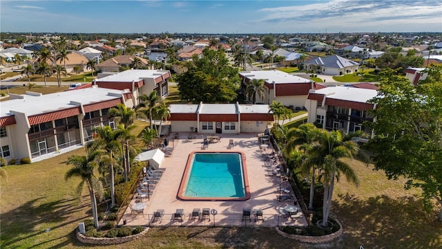 311 Garvin St Unit 301B, Punta Gorda, FL 33950 - aerial view of residential area featuring a pool