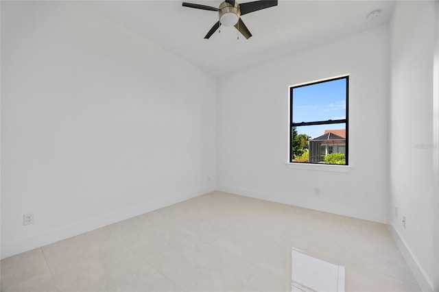16322 Nogales Ct, Punta Gorda, FL 33955 - unfurnished room featuring ceiling fan, light tile patterned flooring, and a smoke detector