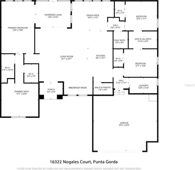 16322 Nogales Ct, Punta Gorda, FL 33955 - view of floor plan / room layout
