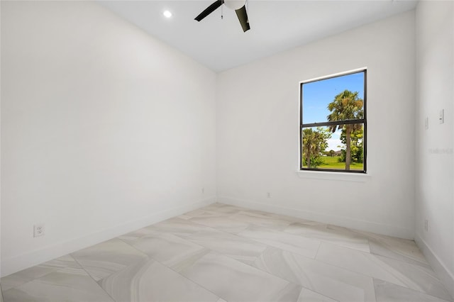 17200 Mint Ln, Punta Gorda, FL 33955 - unfurnished room with a ceiling fan and recessed lighting