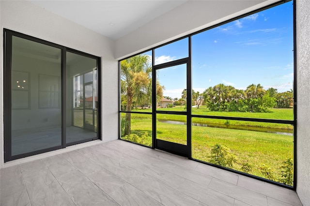 17200 Mint Ln, Punta Gorda, FL 33955 - unfurnished sunroom with a water view