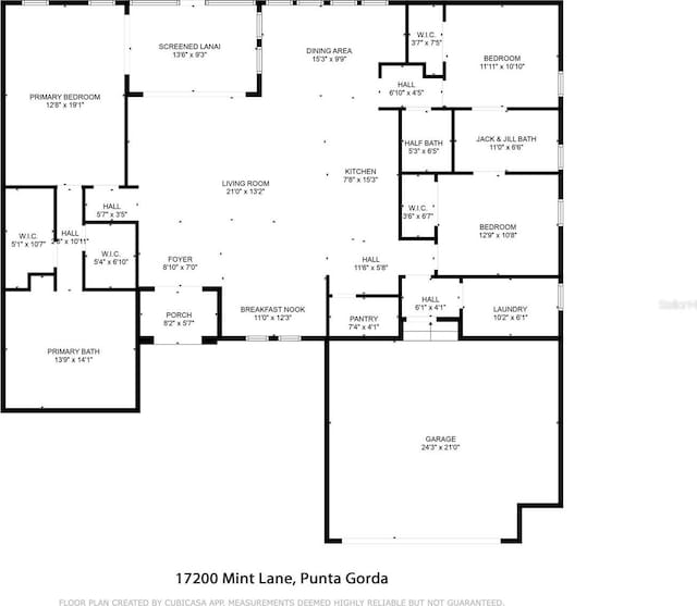 17200 Mint Ln, Punta Gorda, FL 33955 - view of floor plan / room layout