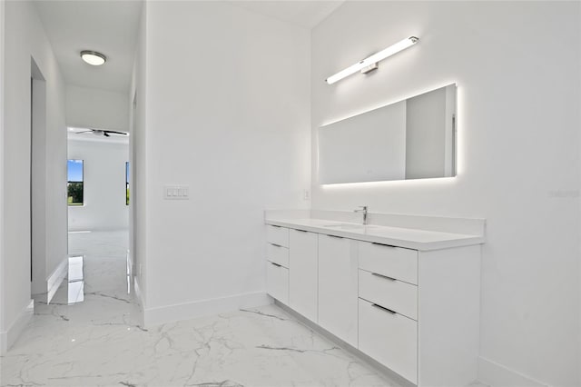 16506 Cape Horn Blvd, Punta Gorda, FL 33955 - bathroom featuring marble look tile flooring and vanity