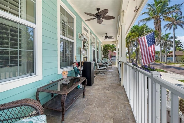 233 Durrance St, Punta Gorda, FL 33950 - porch with a ceiling fan