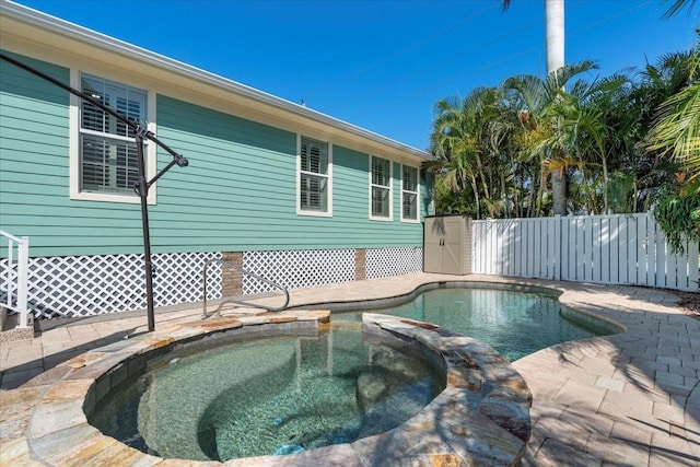 233 Durrance St, Punta Gorda, FL 33950 - view of pool with a pool with connected hot tub