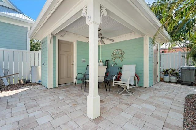 233 Durrance St, Punta Gorda, FL 33950 - view of patio with ceiling fan