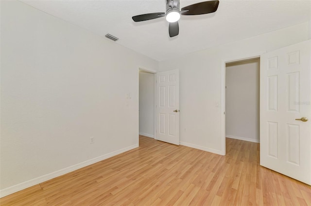 510 Border St, Port Charlotte, FL 33953 - unfurnished bedroom with light wood-type flooring and a ceiling fan