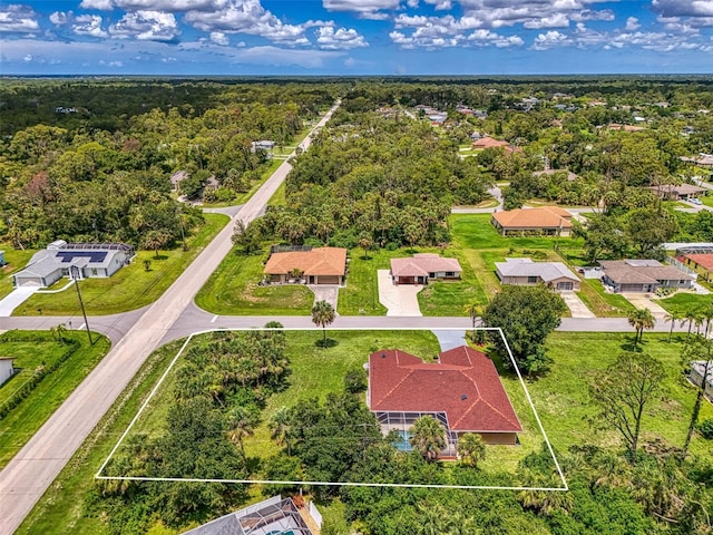 510 Border St, Port Charlotte, FL 33953 - aerial perspective of suburban area with property boundaries highlighted