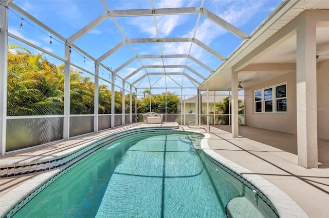 200 Valdiva St, Punta Gorda, FL 33983 - view of pool featuring a patio area and a lanai
