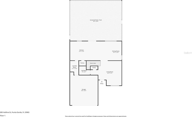 200 Valdiva St, Punta Gorda, FL 33983 - view of floor plan / room layout