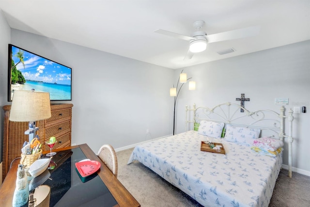 4321 NW 34th Ln, Cape Coral, FL 33993 - bedroom with carpet flooring and ceiling fan