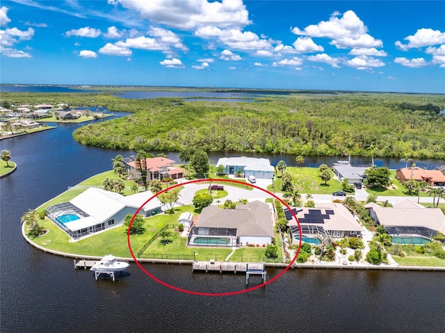 4142 Reif Ct, Port Charlotte, FL 33981 - aerial view of residential area featuring a nearby body of water and a forest