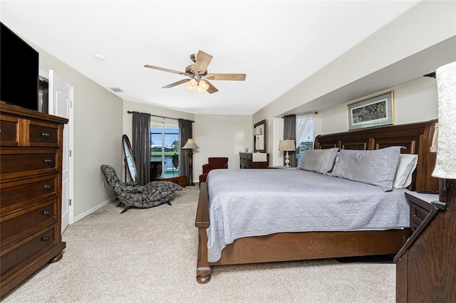 4142 Reif Ct, Port Charlotte, FL 33981 - bedroom featuring light colored carpet and ceiling fan