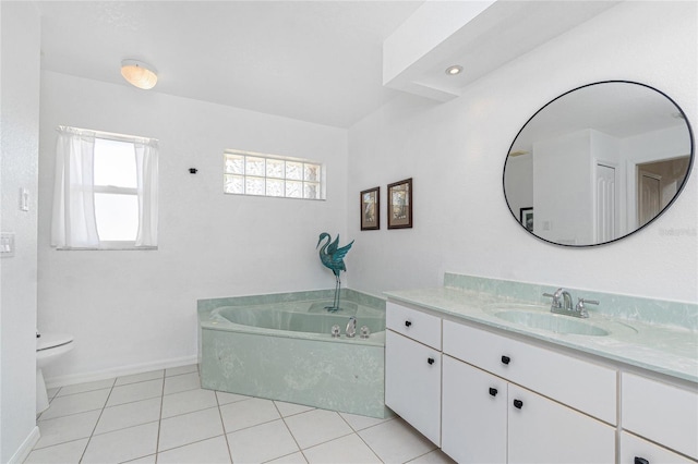4142 Reif Ct, Port Charlotte, FL 33981 - bathroom featuring vanity, a bath, and tile patterned floors