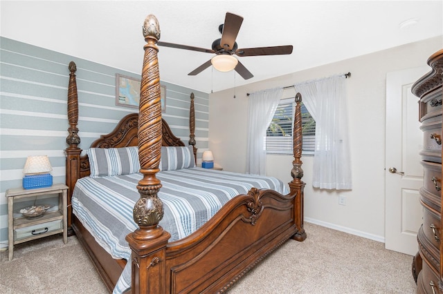 4142 Reif Ct, Port Charlotte, FL 33981 - carpeted bedroom featuring baseboards and a ceiling fan