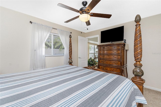 4142 Reif Ct, Port Charlotte, FL 33981 - carpeted bedroom with a ceiling fan and baseboards