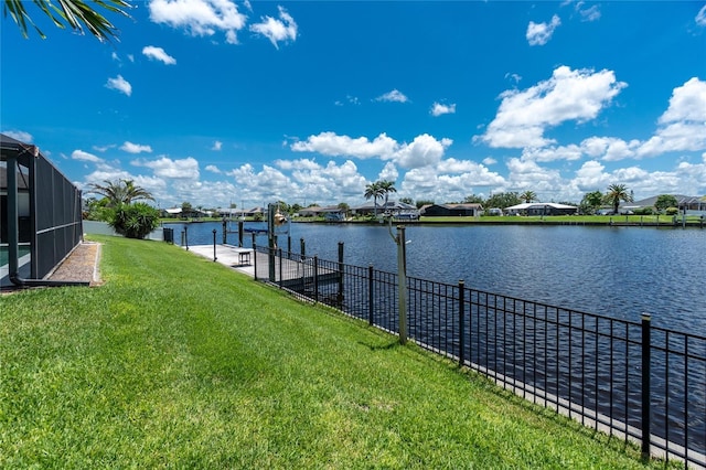 4142 Reif Ct, Port Charlotte, FL 33981 - water view featuring a boat dock and boat lift