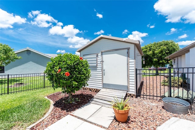 4142 Reif Ct, Port Charlotte, FL 33981 - view of shed featuring a fenced backyard
