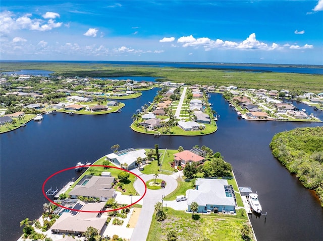 4142 Reif Ct, Port Charlotte, FL 33981 - aerial perspective of suburban area featuring a nearby body of water