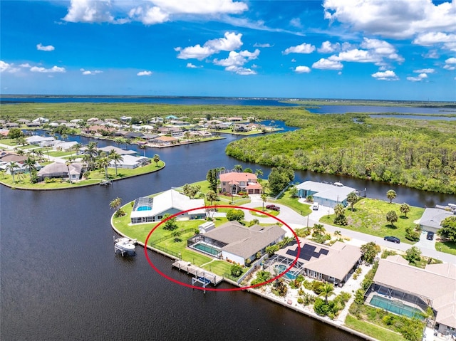 4142 Reif Ct, Port Charlotte, FL 33981 - aerial perspective of suburban area featuring a nearby body of water