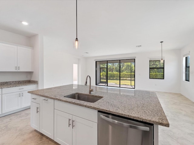 2161 Gardenia Ave, Port Charlotte, FL 33953 - kitchen with dishwasher, open floor plan, plenty of natural light, pendant lighting, and recessed lighting