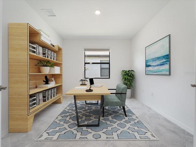 2161 Gardenia Ave, Port Charlotte, FL 33953 - office with baseboards and light tile patterned flooring